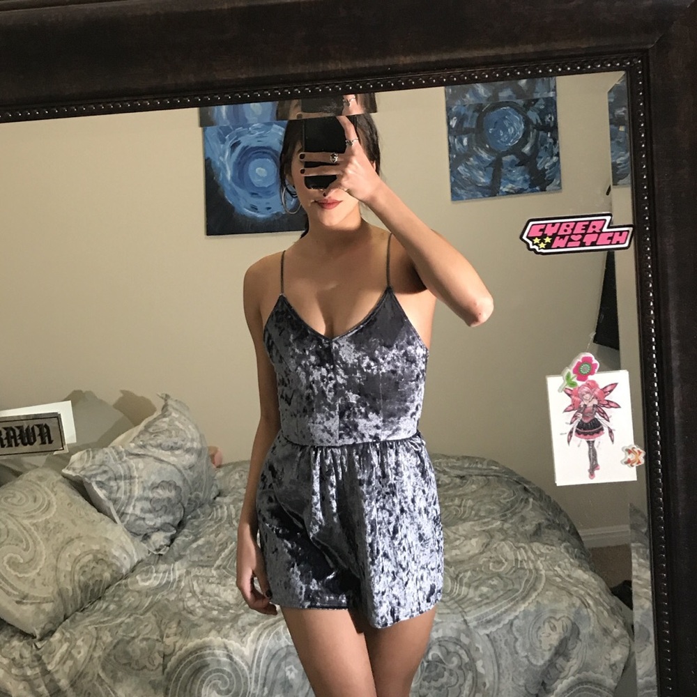 Crushed velvet romper by SNAP